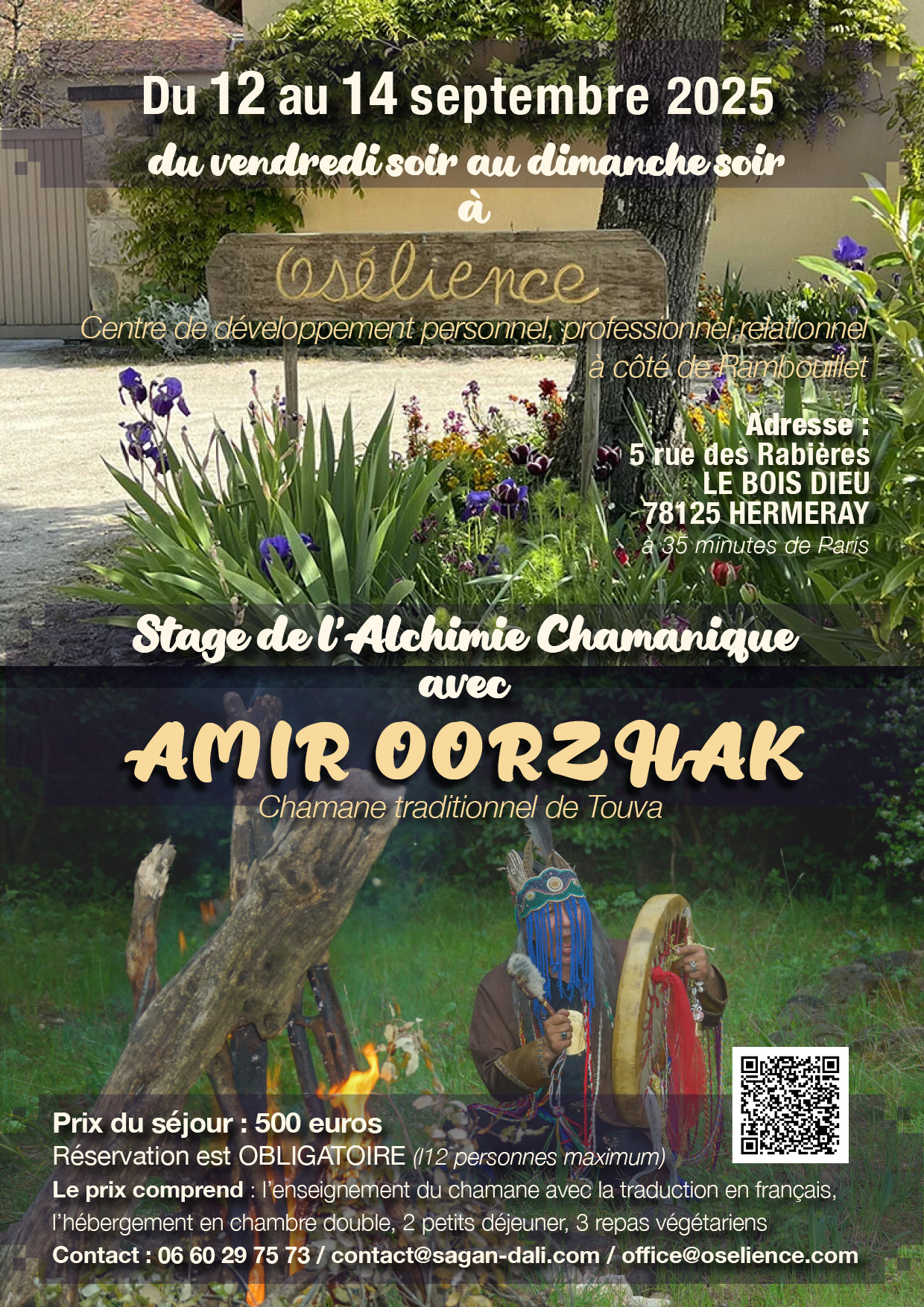du 12 au 14 septembre Stage de l’Alchimie chamanique à Osélience