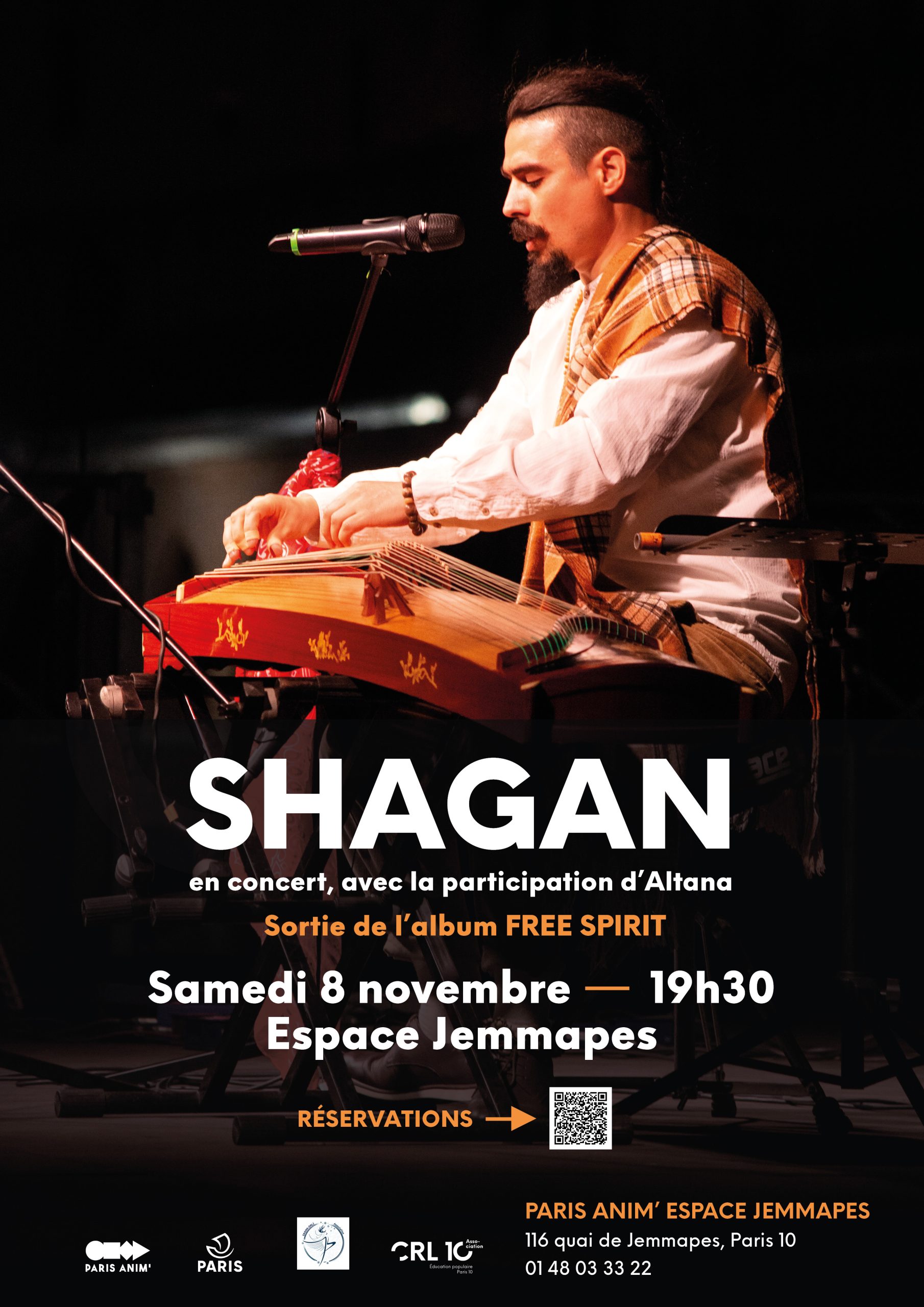 Le 8 novembre SHAGAN à l’Espace Jemmapes à 19h30 à Paris